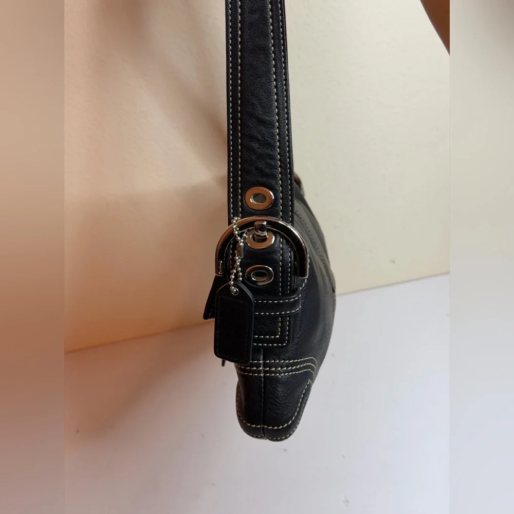 Coach Y2K SoHo Black Leather Shoulder Bag - Picture 7 of 12